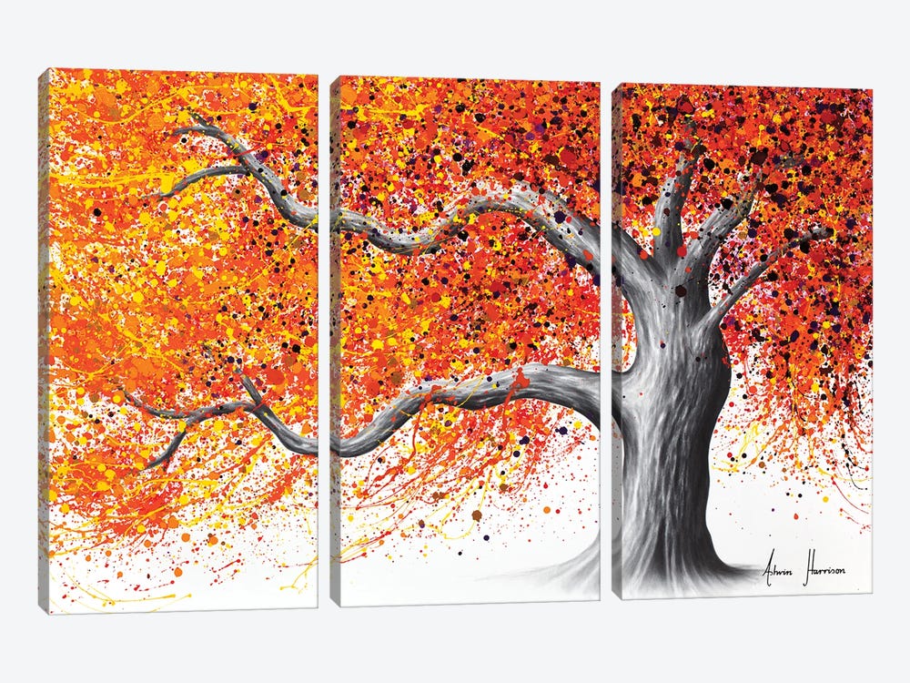 Right Summer Park Tree by Ashvin Harrison 3-piece Canvas Wall Art