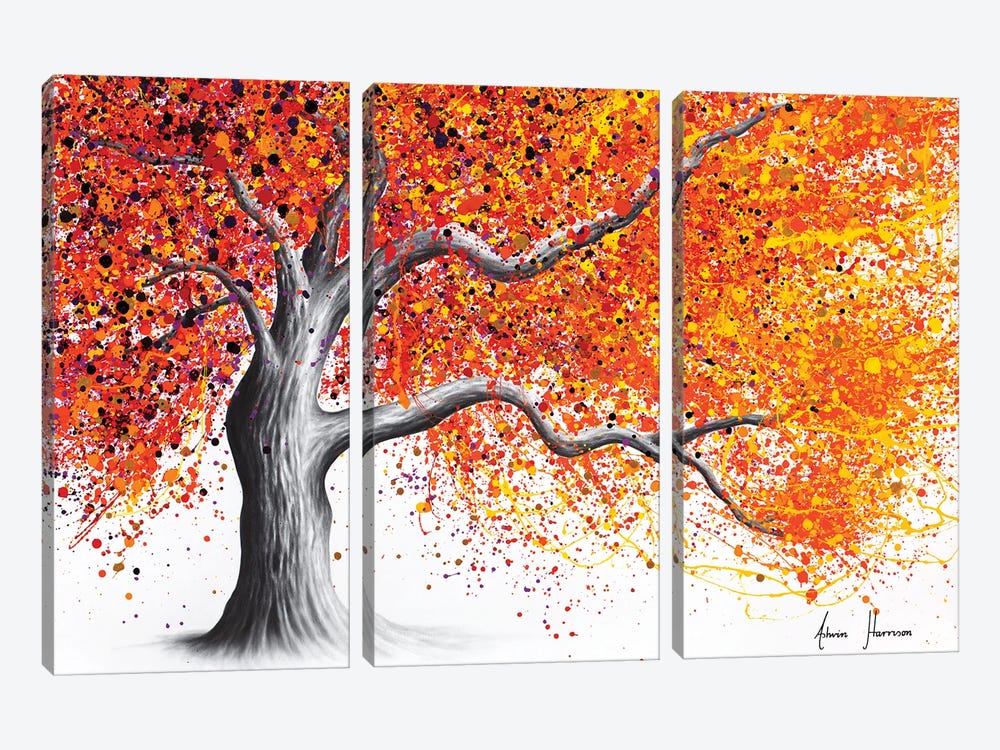Left Summer Park Tree by Ashvin Harrison 3-piece Canvas Art Print