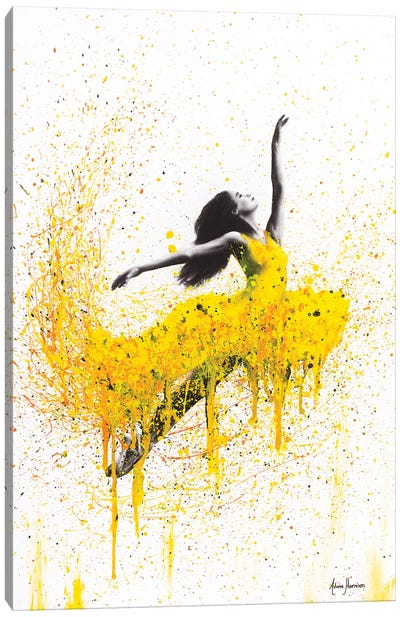 Sunflower Dancer Canvas Art Print - Hyper-Realistic & Detailed Drawings
