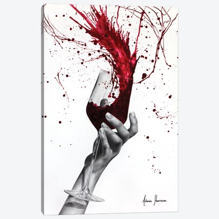 Deep Red Swirl Canvas Print #VIN1062} by Ashvin Harrison Canvas Art Print