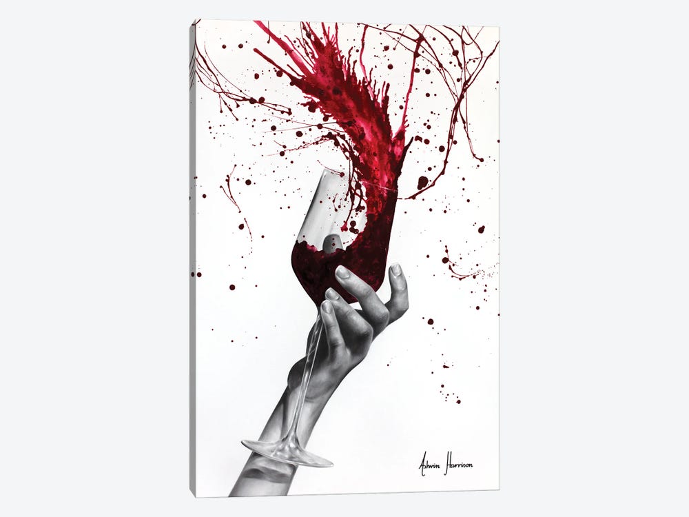 Deep Red Swirl by Ashvin Harrison 1-piece Art Print