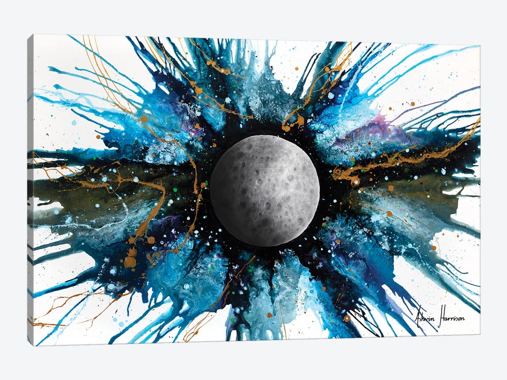 Abstract Universe - A Distant Moon by Ashvin Harrison 1-piece Canvas Print