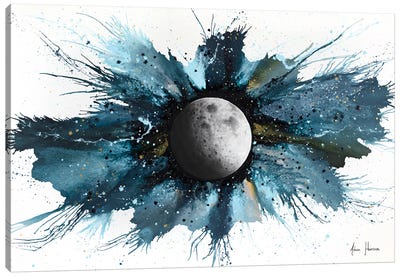 Abstract Universe - Moon Illusion Canvas Art Print - Ashvin Harrison