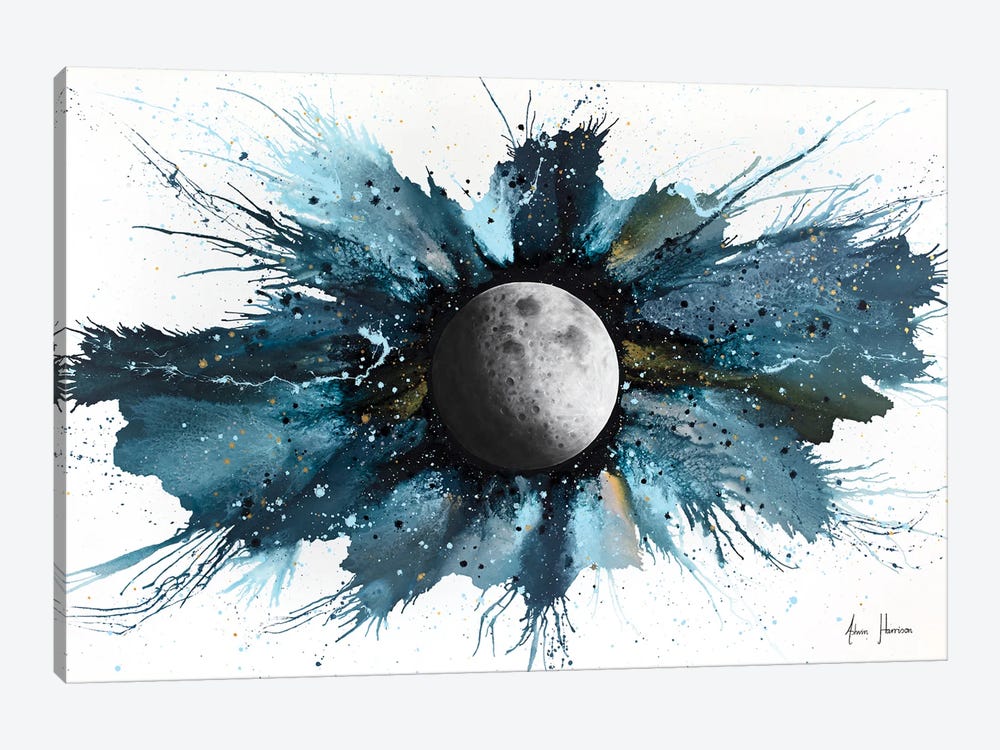 Abstract Universe - Moon Illusion by Ashvin Harrison 1-piece Canvas Artwork