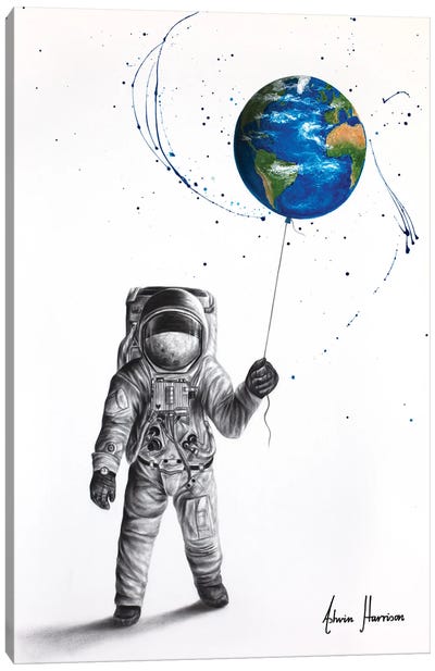 The Astronaut Canvas Art Print - Earth Art