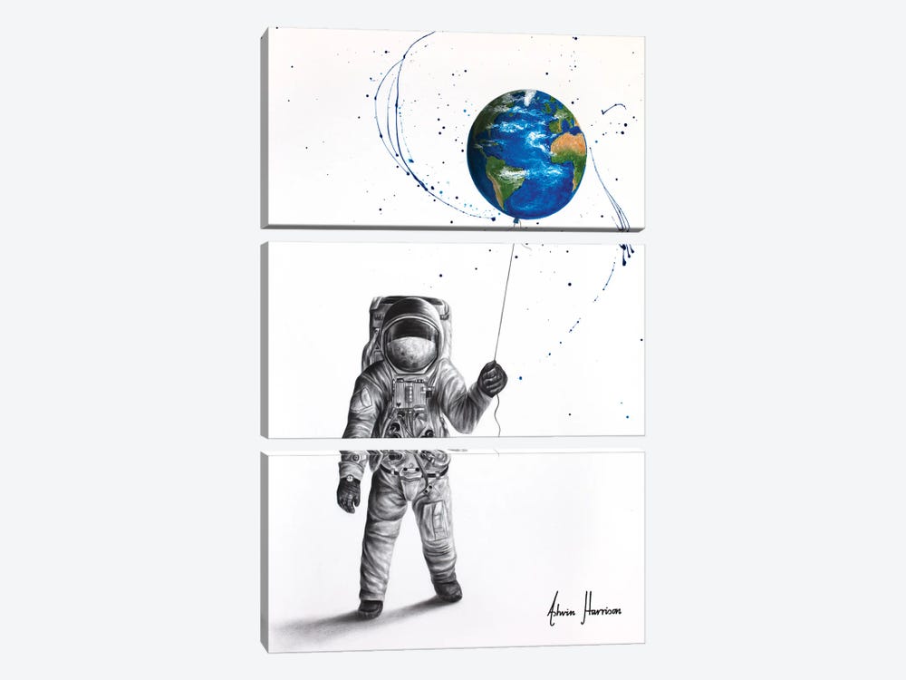 The Astronaut by Ashvin Harrison 3-piece Canvas Print