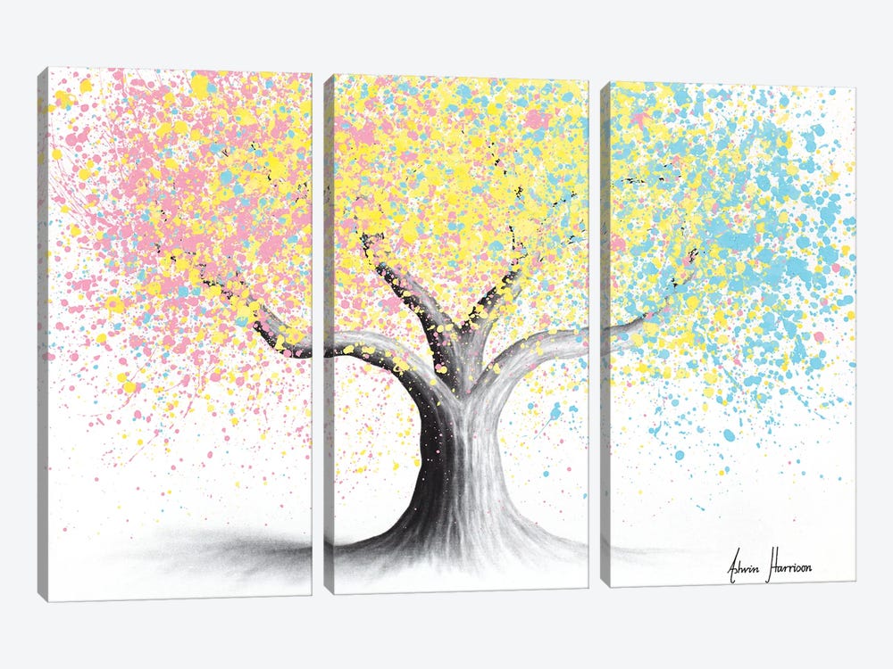Pastel Rainbow by Ashvin Harrison 3-piece Art Print
