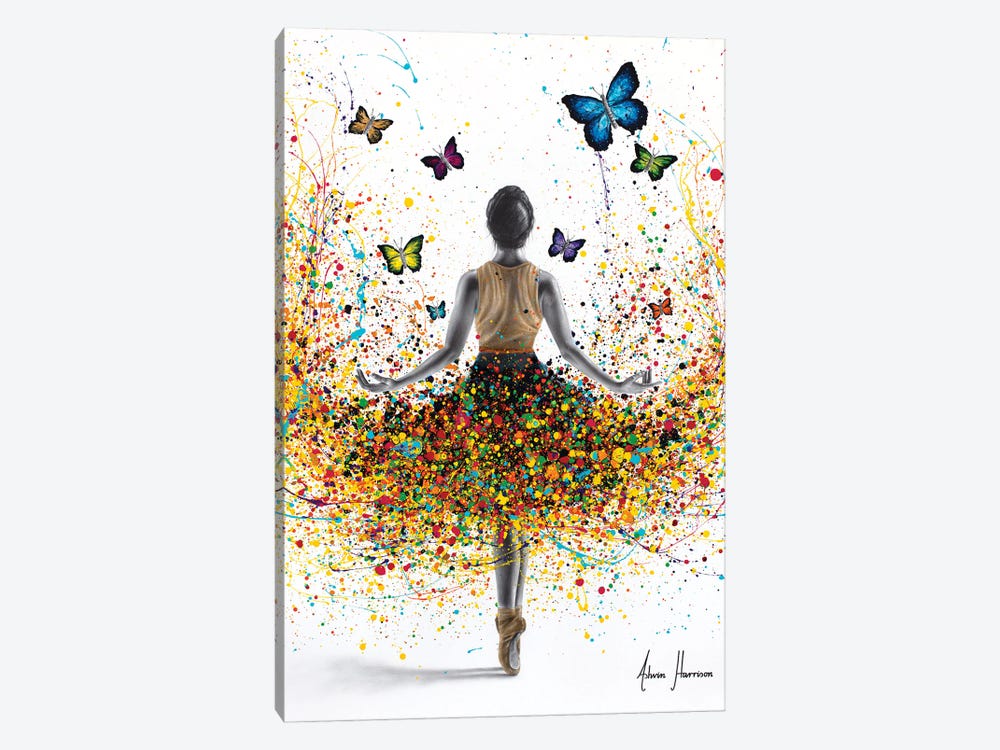 Rainbow Butterfly Ballerina by Ashvin Harrison 1-piece Canvas Art