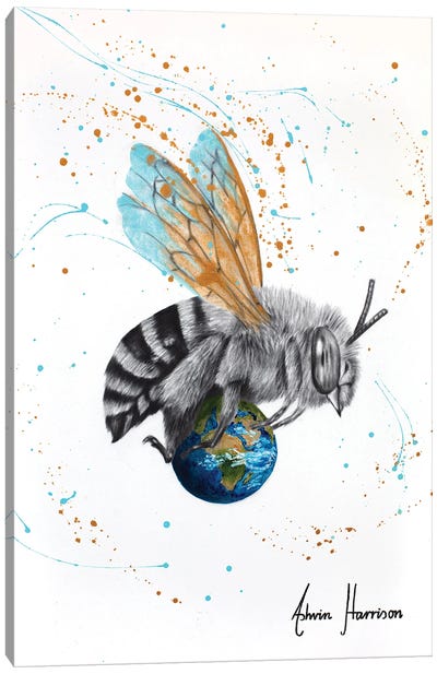 Earth To Bee Canvas Art Print - Earth Art