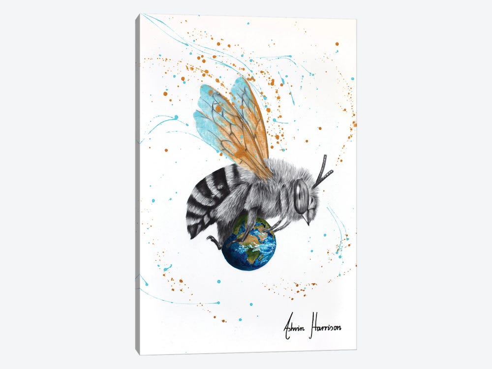 Earth To Bee by Ashvin Harrison 1-piece Canvas Art Print