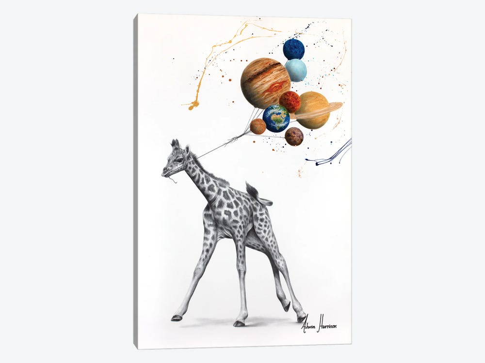 Giraffe Universe by Ashvin Harrison 1-piece Canvas Art Print