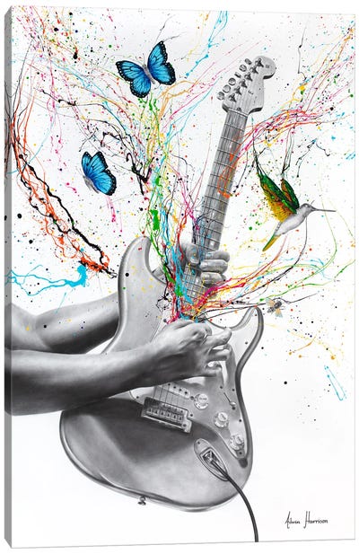 Sweet Melody Canvas Art Print - Hyper-Realistic & Detailed Drawings