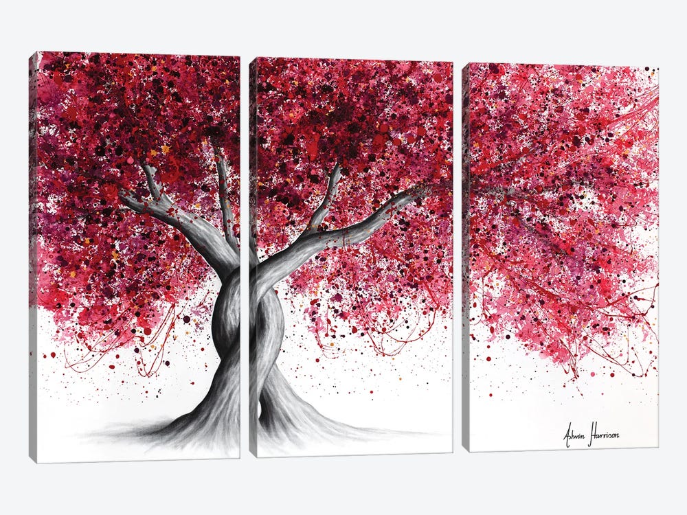 Sunday Wine Tree by Ashvin Harrison 3-piece Canvas Wall Art