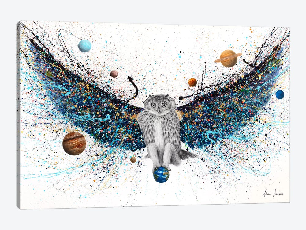 Space Owl by Ashvin Harrison 1-piece Canvas Art Print