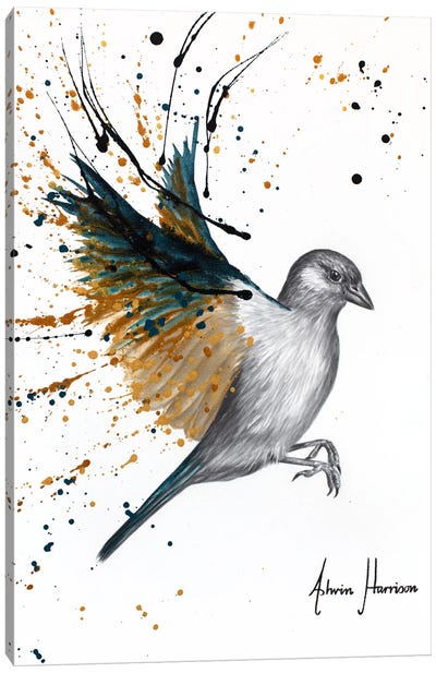 Golden Storm Bird Canvas Art Print - Ashvin Harrison