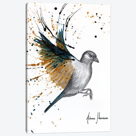 Golden Storm Bird Canvas Print #VIN1122} by Ashvin Harrison Canvas Artwork