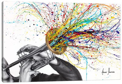 Musical Melody Canvas Art Print - Trumpet Art