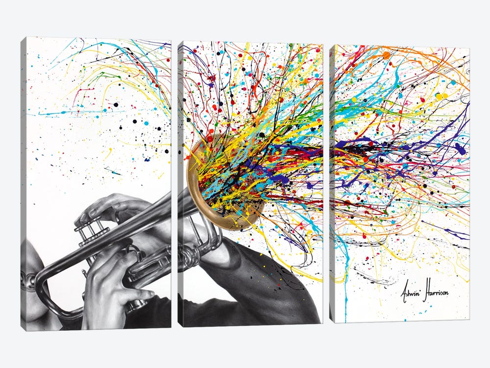 Musical Melody by Ashvin Harrison 3-piece Canvas Wall Art