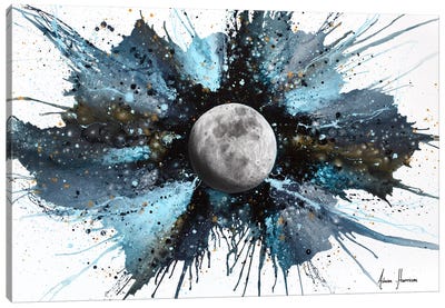 Abstract Universe- March Moon Canvas Art Print - Hyper-Realistic & Detailed Drawings