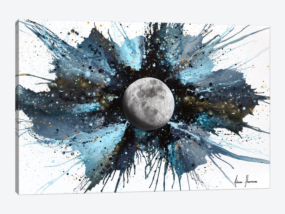 Abstract Universe- March Moon by Ashvin Harrison 1-piece Canvas Art Print