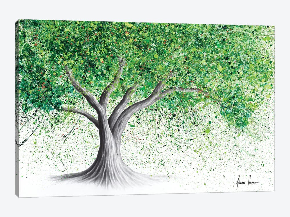 Emerald Spring Tree by Ashvin Harrison 1-piece Canvas Wall Art