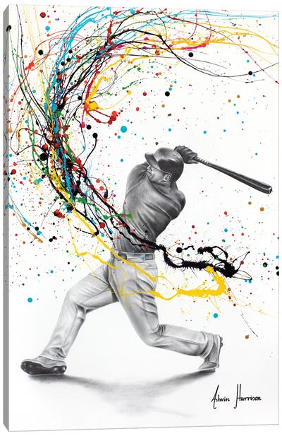Baseball Buzz Canvas Art Print - Athlete Art