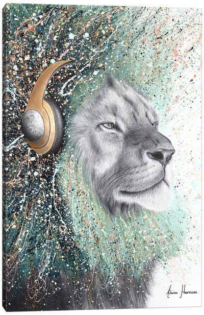 Rhythmic Roar Canvas Art Print - Wild Cat Art