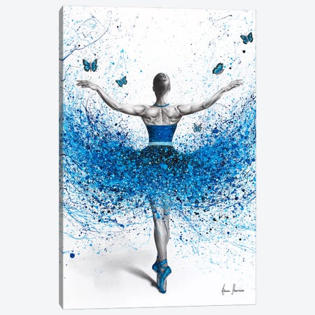Blue Butterfly Ballerina Canvas Print #VIN1172} by Ashvin Harrison Canvas Print