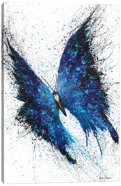 Tropical Wings Canvas Art Print - Hyper-Realistic & Detailed Drawings