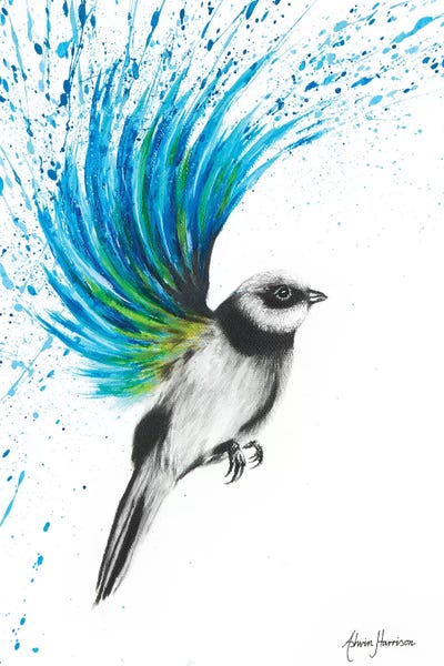 Turquoise Finch by Ashvin Harrison canvas print