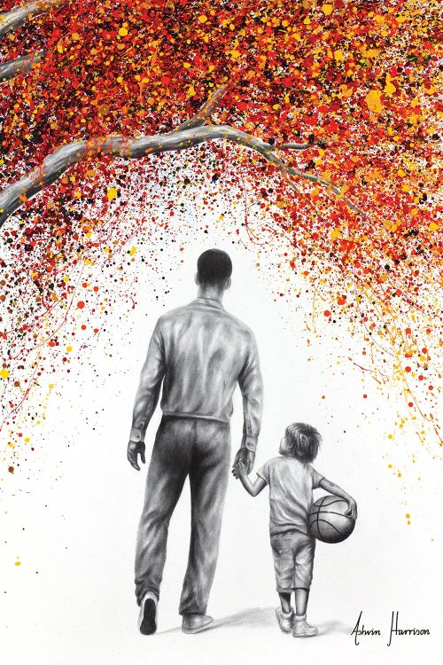 Father And Son- Basketball Days by Ashvin Harrison wall art