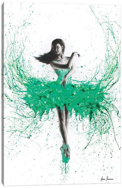 Southern Jade Ballerina Canvas Art Print - Ballet Art