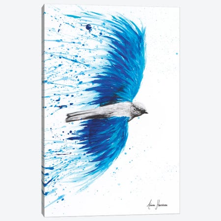 Blue Healing Bird Canvas Print #VIN13} by Ashvin Harrison Canvas Wall Art