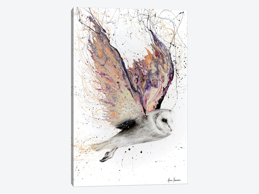 Heart Winged Owl by Ashvin Harrison 1-piece Canvas Art Print