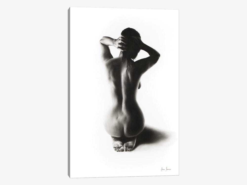 Nude Woman Charcoal Study 57 by Ashvin Harrison 1-piece Art Print