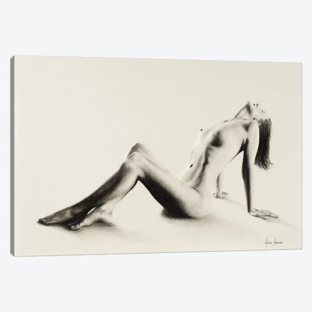 Nude Woman Charcoal Study 59 Canvas Print #VIN153} by Ashvin Harrison Canvas Print
