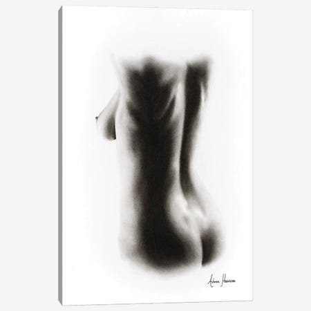 Nude Woman Charcoal Study 60 Canvas Print #VIN154} by Ashvin Harrison Canvas Wall Art