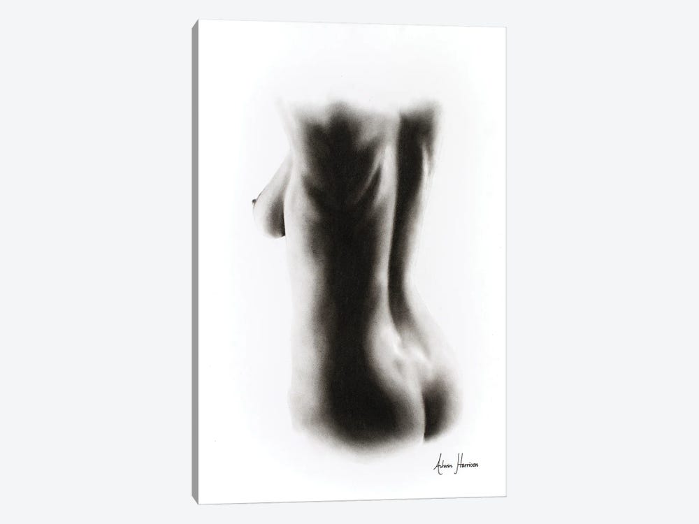 Nude Woman Charcoal Study 60 1-piece Canvas Artwork