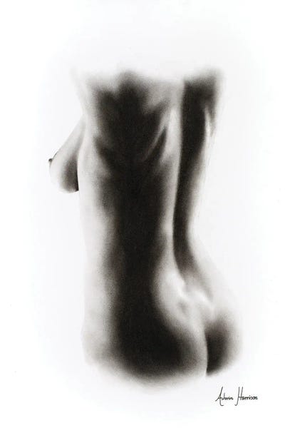 Silhouettes: Nude Woman Charcoal Study 60 by Ashvin Harrison