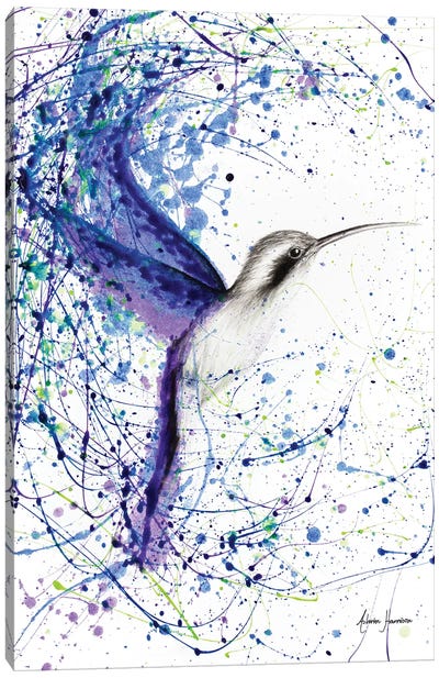 Bird Garden Canvas Art Print - Pantone 2022 Very Peri