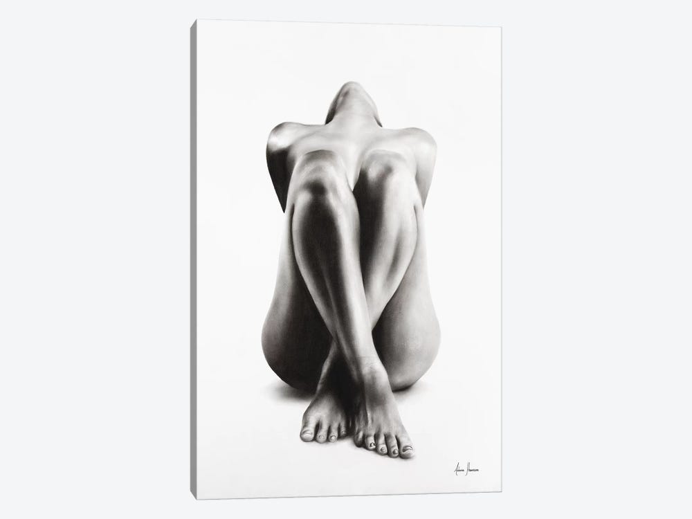 Nude Woman Charcoal Study 63 by Ashvin Harrison 1-piece Canvas Art Print