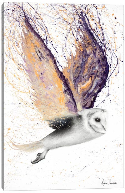 Opal Winged Owl Canvas Art Print - Owl Art