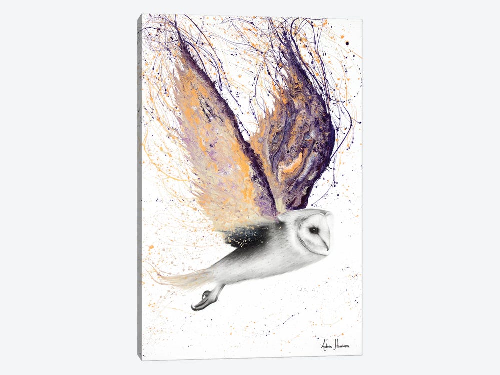 Opal Winged Owl by Ashvin Harrison 1-piece Canvas Art Print