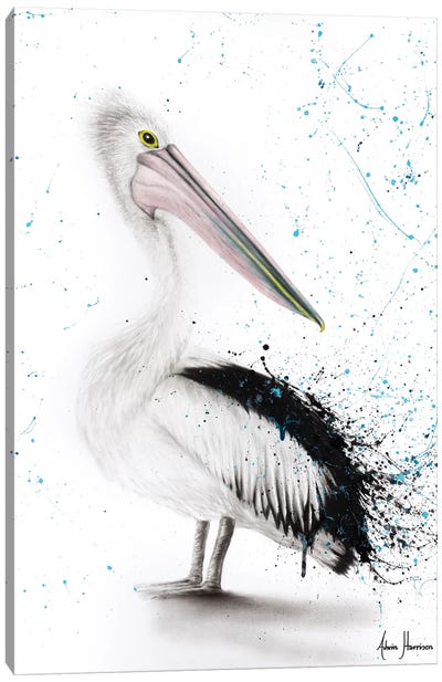 Proud Pelican Canvas Art Print - Pelican Art