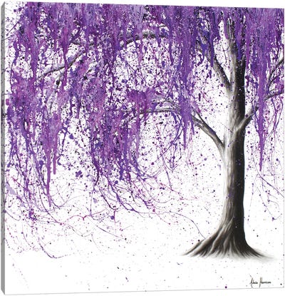 Violet Vale Canvas Art Print - Hyper-Realistic & Detailed Drawings