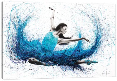 Luna Marina Ballet Canvas Art Print - Hyper-Realistic & Detailed Drawings
