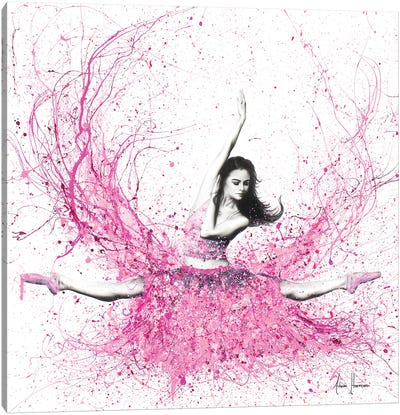 Blossom Ballet Canvas Art Print - Hyper-Realistic & Detailed Drawings