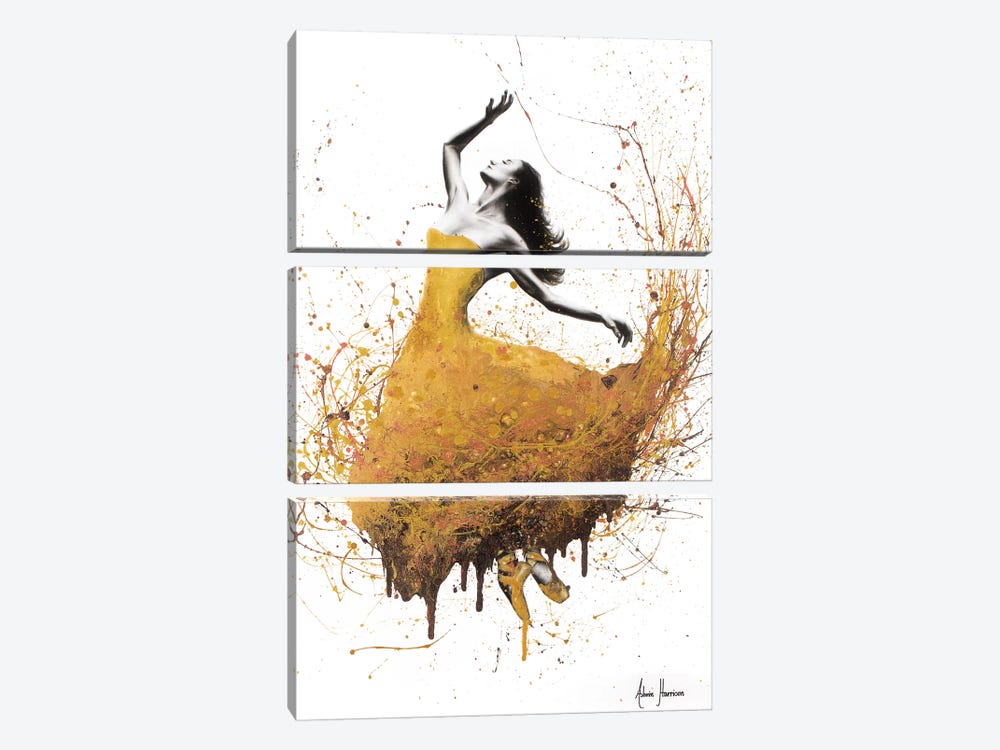 Golden Gravity Ballet by Ashvin Harrison 3-piece Art Print