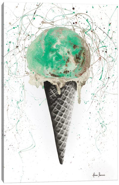 Mint And Chocolate Canvas Art Print - Ice Cream & Popsicle Art