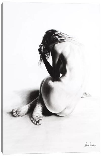 Emotional Beauty Canvas Art Print - Hyper-Realistic & Detailed Drawings